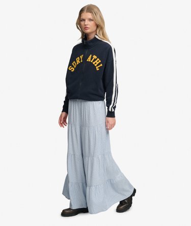 Woven Tiered Maxi Skirt Image 5