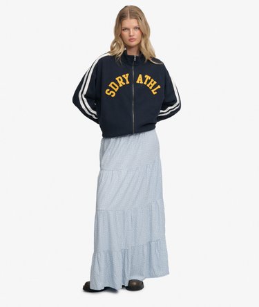 Woven Tiered Maxi Skirt Image 1