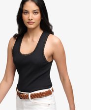 Vintage Lace Trim Vest