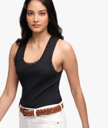 Vintage Lace Trim Vest Image 2