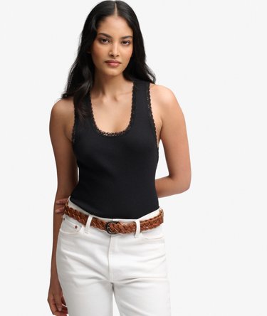 Vintage Lace Trim Vest Image 1