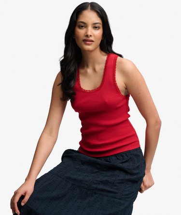 Vintage Lace Trim Vest Image 2