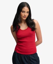 Vintage Lace Trim Vest