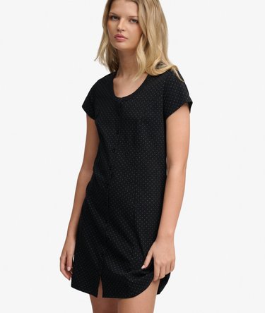 Mini Abito con Bottoni a Manica Corta Image 2