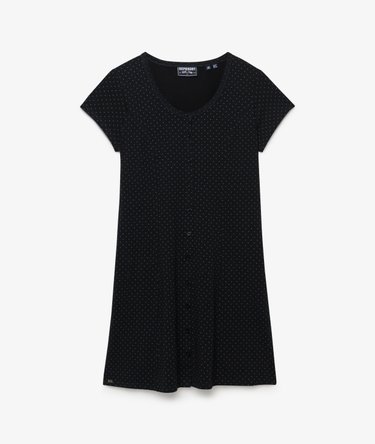 Mini Abito con Bottoni a Manica Corta Image 8