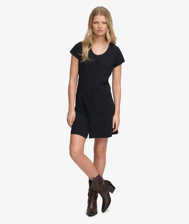 Mini Abito con Bottoni a Manica Corta Image 3