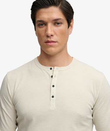 Slub Long Sleeve Jersey Grandad Top Image 4