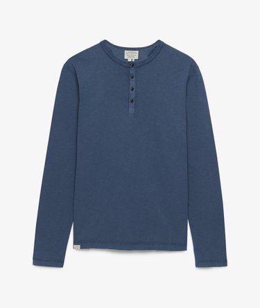 Slub Long Sleeve Jersey Grandad Top Image 7