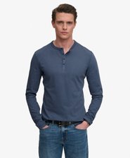 Slub Long Sleeve Jersey Grandad Top