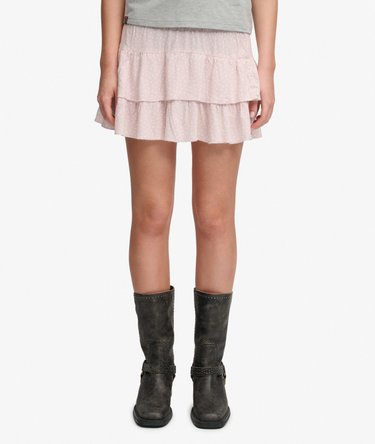 Printed Tiered Mini Skirt Image 3