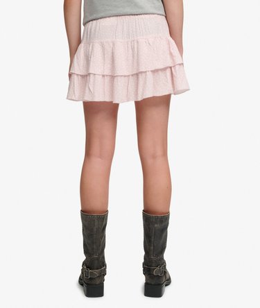 Printed Tiered Mini Skirt Image 4