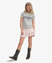 Printed Tiered Mini Skirt