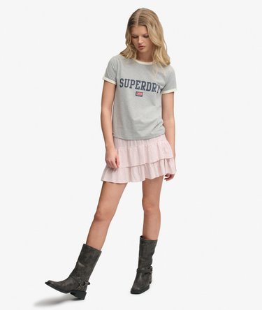 Printed Tiered Mini Skirt Image 2