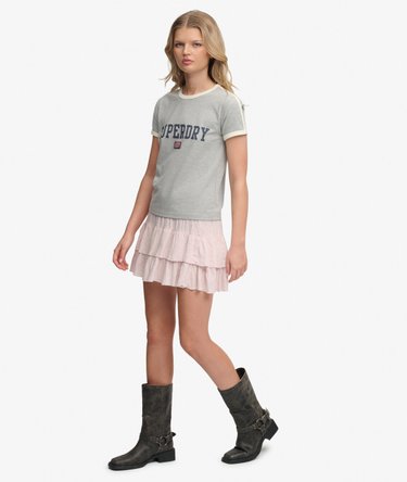 Printed Tiered Mini Skirt Image 5