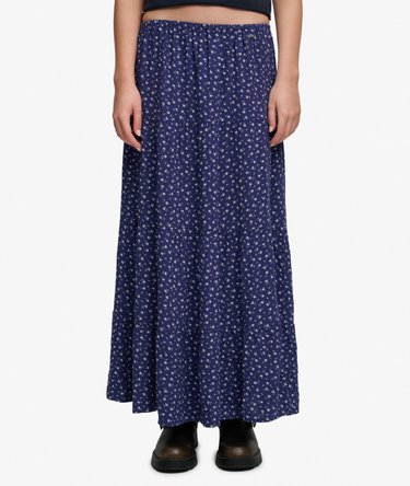 Woven Tiered Maxi Skirt Image 4