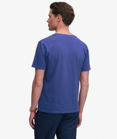 Classic Cotton Linen V-Neckline T-Shirt Image 5