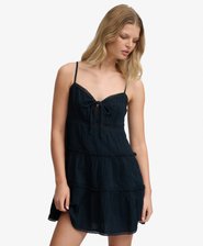 Gestuftes Cheesecloth-Minikleid