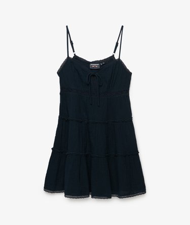 Cheesecloth Tiered Mini Dress Image 8