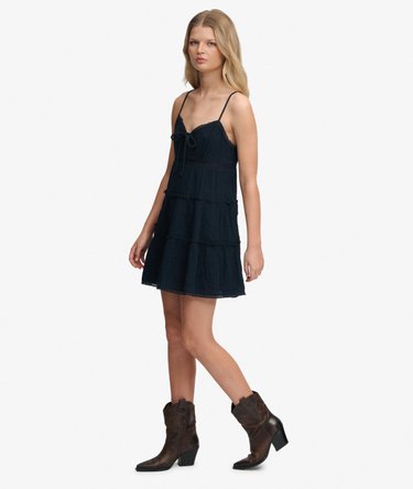 Cheesecloth Tiered Mini Dress Image 5
