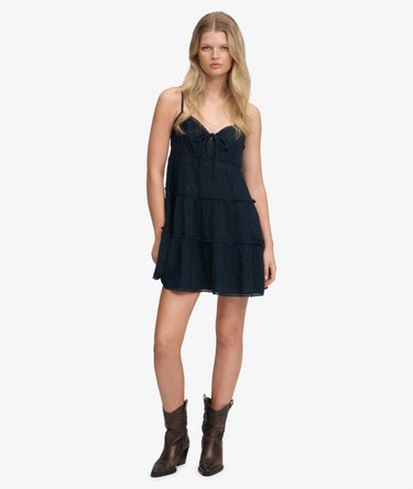 Cheesecloth Tiered Mini Dress Image 3