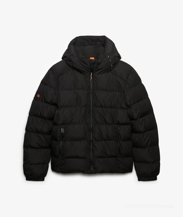 Hooded Sports Puffer Jacket Image 6