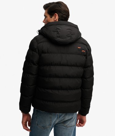 Hooded Sports Puffer Jacket Image 4