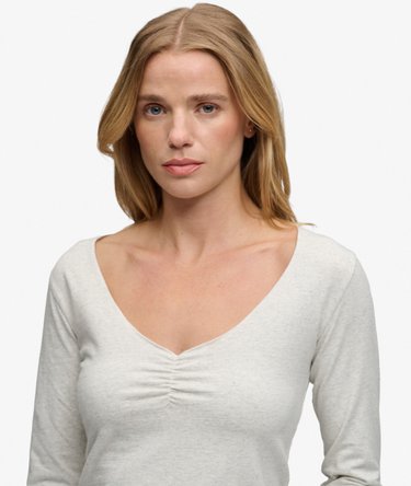 Athletic Essential Gathered Long Sleeve Top Image 4