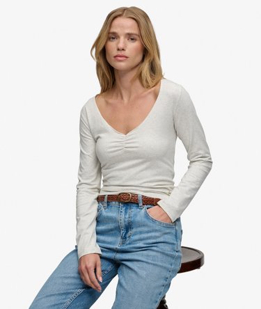 Athletic Essential Gathered Long Sleeve Top Image 2