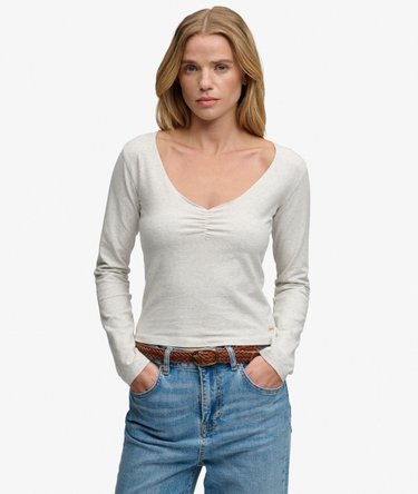 Athletic Essential Gathered Long Sleeve Top Image 1