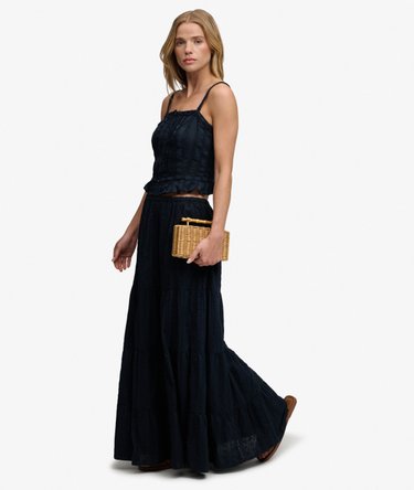 Tiered Maxi Skirt Image 5