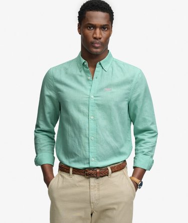 Cotton Linen Long Sleeve Shirt Image 1