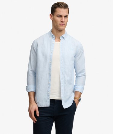 Cotton Linen Long Sleeve Shirt Image 1