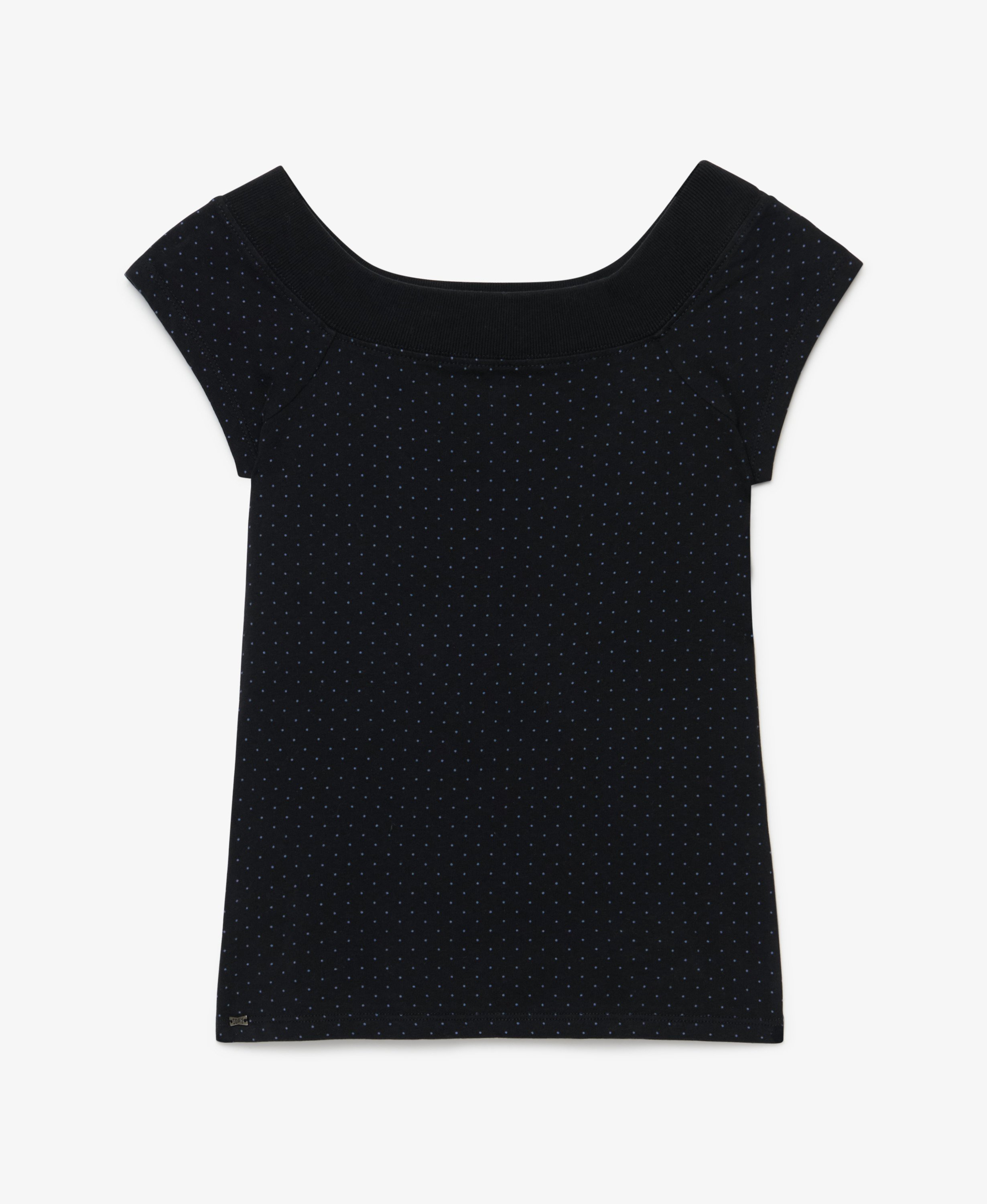 womens Athletic Off Shoulder Pattern Top in Black Dot | Superdry US