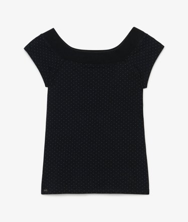 Athletic Off Shoulder Pattern Top Image 7
