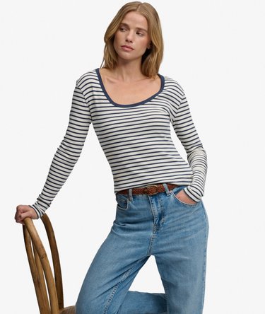 Athletic Essentials Striped Long Sleeve Top Image 2