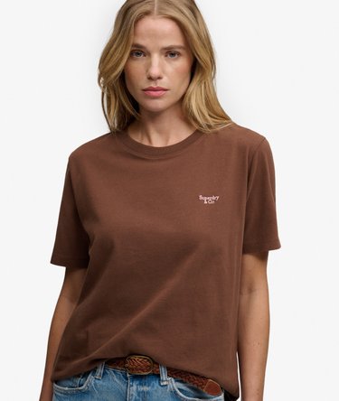 T-shirt Signature Embroidered coupe d&eacute;contract&eacute;e Image 4