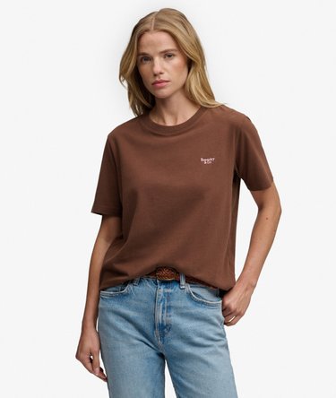 T-shirt Signature Embroidered coupe d&eacute;contract&eacute;e Image 1