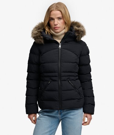 Fuji Steppjacke mit Kunstfellkapuze Image 5