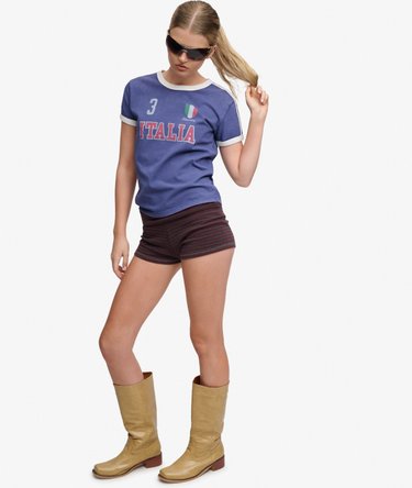 Athletic Football Stripe T-shirt Image 2