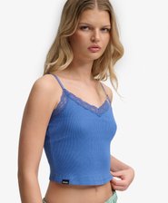 Essential Crop Top met Kanten Afwerking