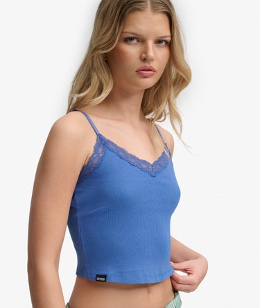 Essential Crop Top met Kanten Afwerking Image 2
