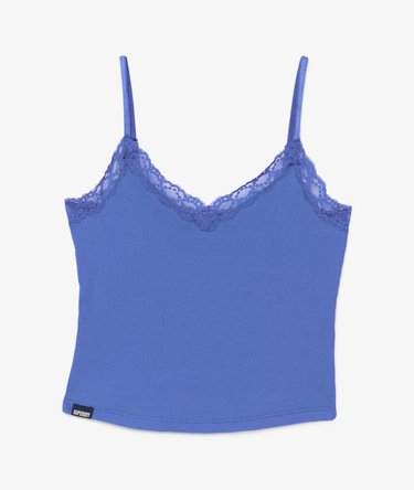 Essential Crop Top met Kanten Afwerking Image 7