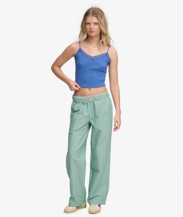 Essential Crop Top met Kanten Afwerking Image 3