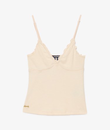 Athletic Essentials V-Neck Waffle Cami Top Image 7