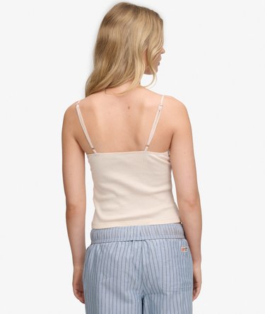 Athletic Essentials V-Neck Waffle Cami Top Image 5