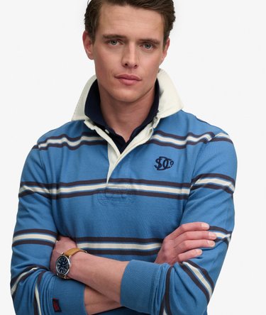 Vintage Athletic Stripe Rugby Top Image 4