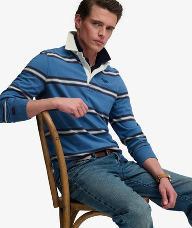 Vintage Athletic Stripe Rugby Top Image 2