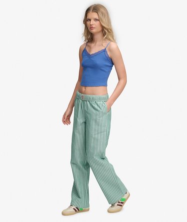 Gestreifte Baumwollhose Image 5