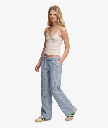 Gestreifte Baumwollhose Image 5