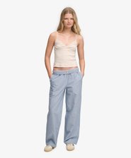 Gestreifte Baumwollhose